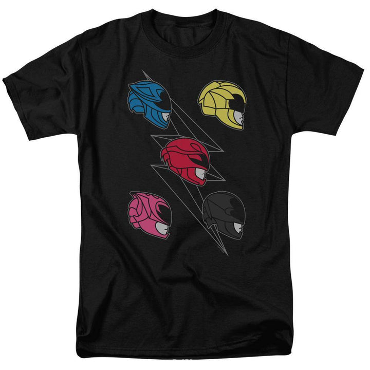 Power Rangers Movie Line Helmets T-Shirt | Rocker Merch™