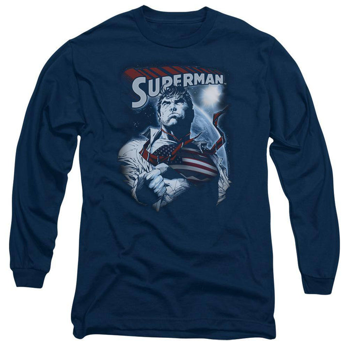 Superman Honor And Protect Long Sleeve T-Shirt - Rocker Merch