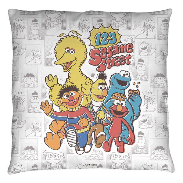 Sesame Street 123 Throw Pillow - Rocker Merch