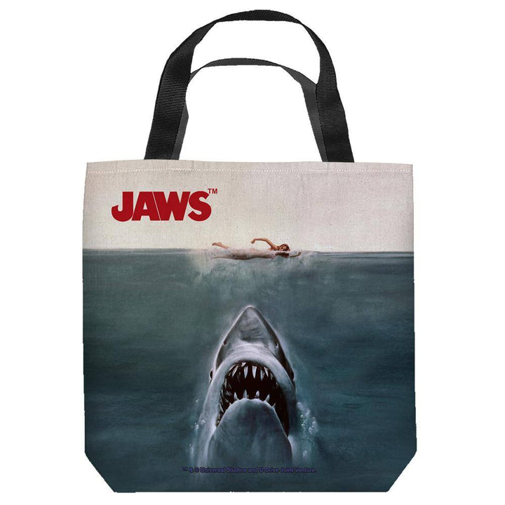 Jaws Movie 1975 Poster Tote Bag - Rocker Merch