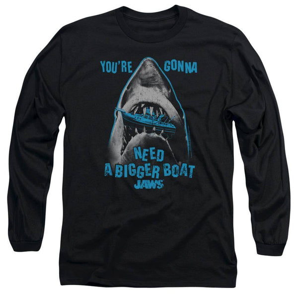 Jaws Boat In Mouth Long Sleeve T-Shirt - Rocker Merch