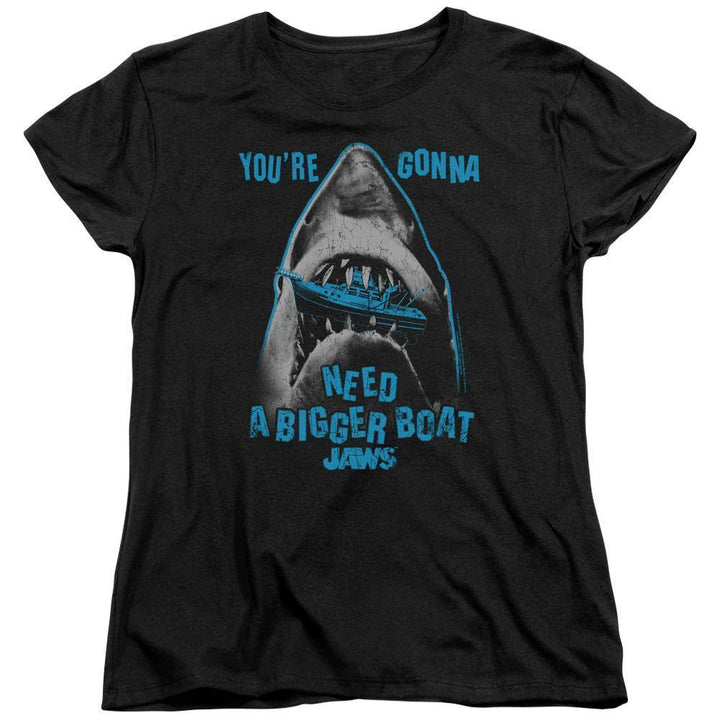 Jaws Boat In Mouth Women's T-Shirt - Rocker Merch