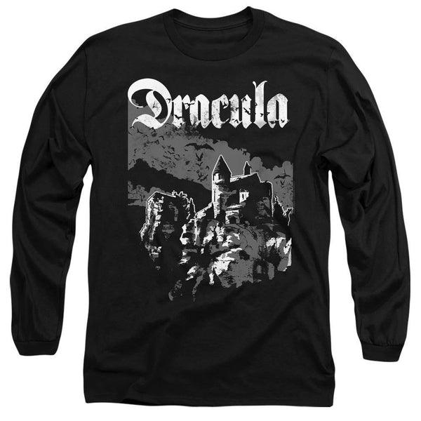 Universal Monsters Dracula Castle Long Sleeve T-Shirt - Rocker Merch
