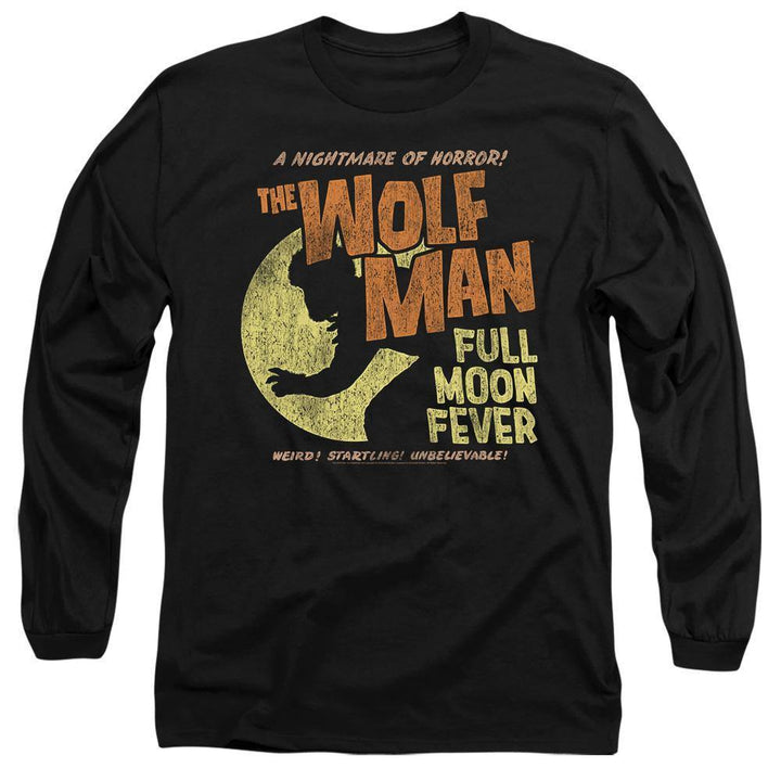 Universal Monsters The Wolf Man Full Moon Fever Long Sleeve T-Shirt - Rocker Merch