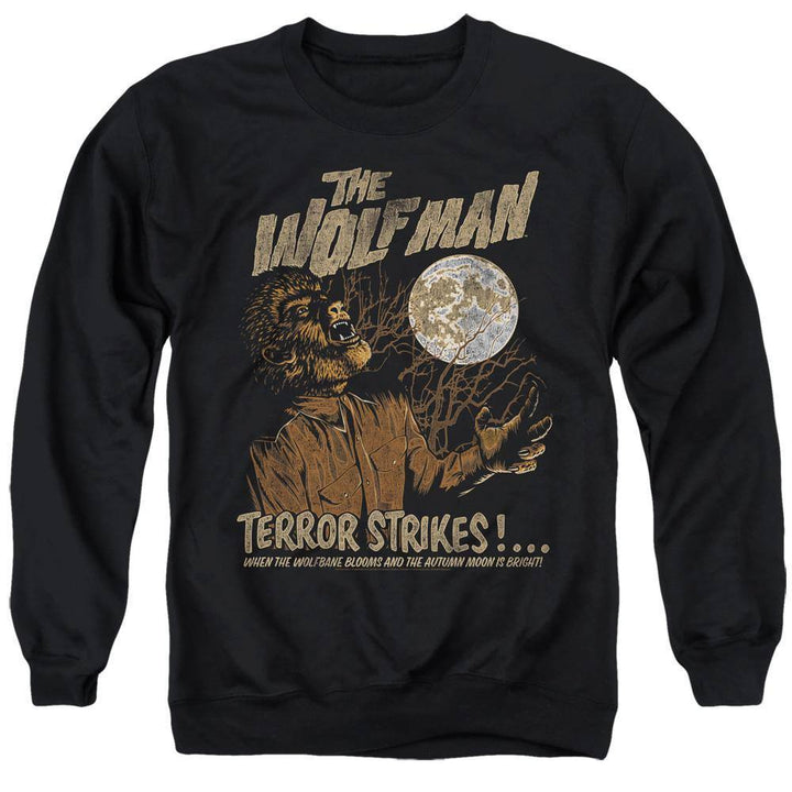 Universal Monsters The Wolf Man Terror Strikes Sweatshirt - Rocker Merch
