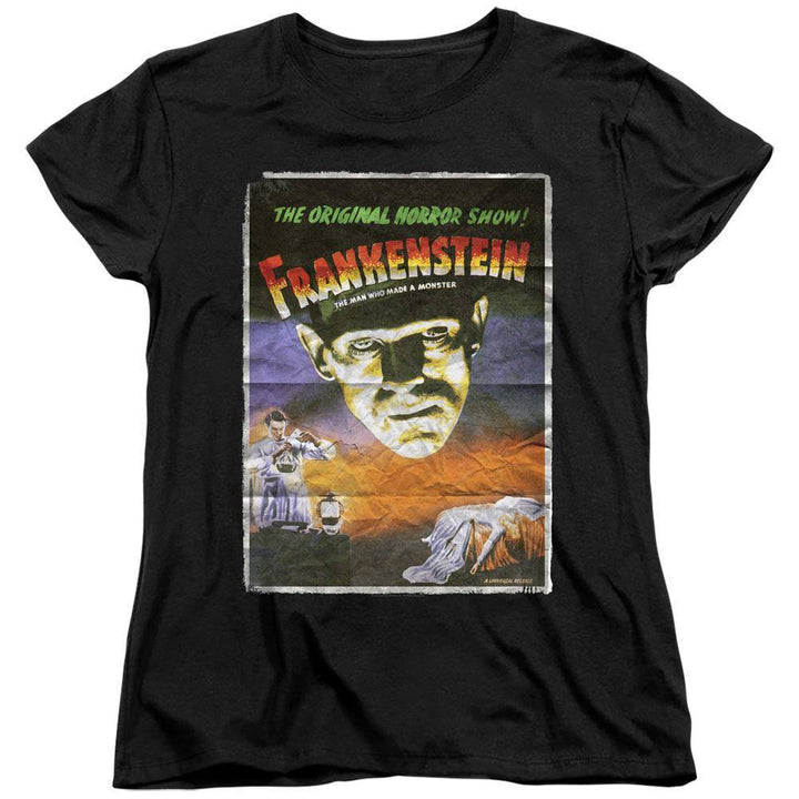 Universal Monsters Frankenstein 1931 Movie Poster Women's T-Shirt - Rocker Merch