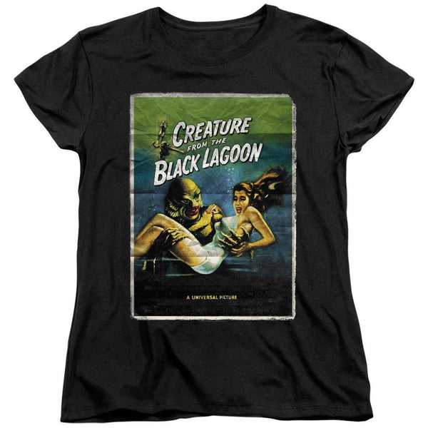 Universal Monsters Creature From The Black Lagoon Poster Women's T-Shirt - Rocker Merch