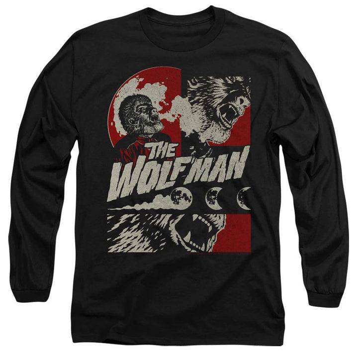 Universal Monsters The Wolf Man Wolfbane Blooms Long Sleeve T-Shirt - Rocker Merch