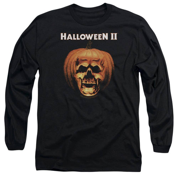 Halloween II Movie Pumpkin Shell Long Sleeve T-Shirt - Rocker Merch