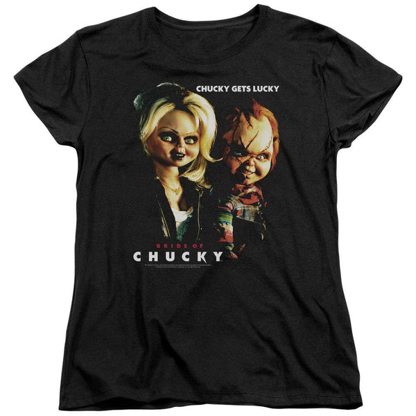 Child's Play Bride Of Chucky Gets Lucky Women's T-Shirt - Rocker Merch