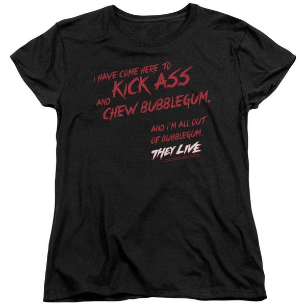 They Live Movie Chew Bubblegum Women's T-Shirt | Rocker Merch™