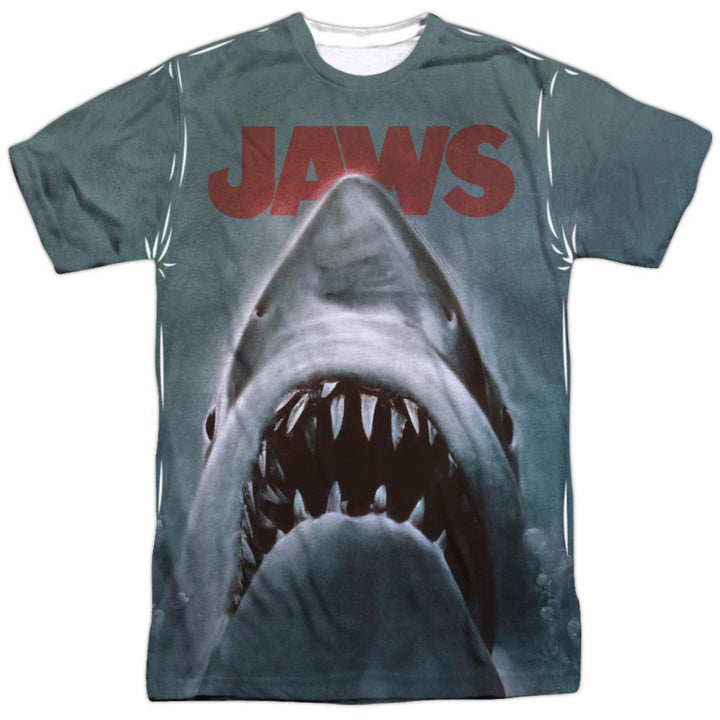 Jaws 1975 Movie Poster Sublimation T-Shirt - Rocker Merch