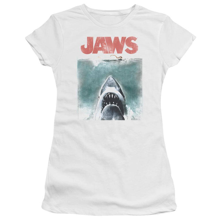 Jaws Vintage Movie Poster Juniors T-Shirt - Rocker Merch
