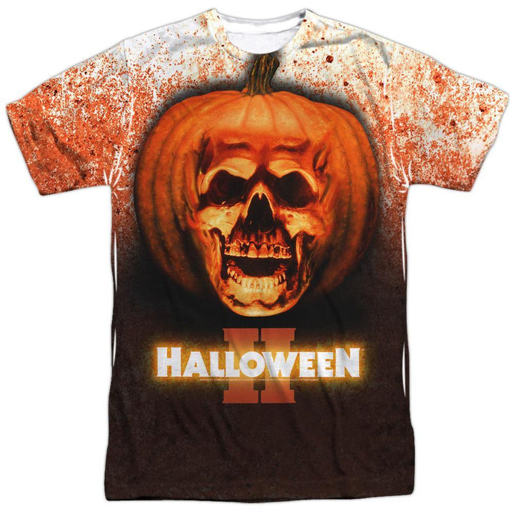 Halloween II Movie Pumpkin Skull Sublimation T-Shirt - Rocker Merch