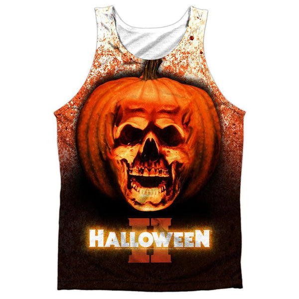 Halloween II Movie Pumpkin Skull Sublimation Tank Top | Rocker Merch™
