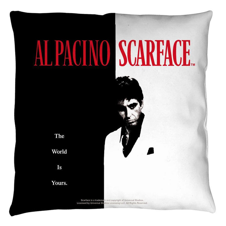Scarface Movie Poster Throw Pillow - Rocker Merch
