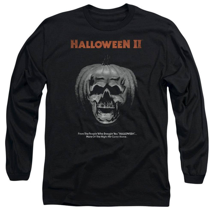 Halloween II Movie Pumpkin Poster Long Sleeve T-Shirt - Rocker Merch