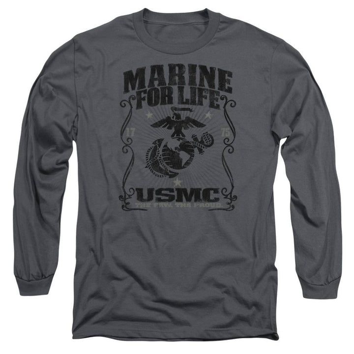 U.S. Marines For Life Long Sleeve T-Shirt - Rocker Merch™