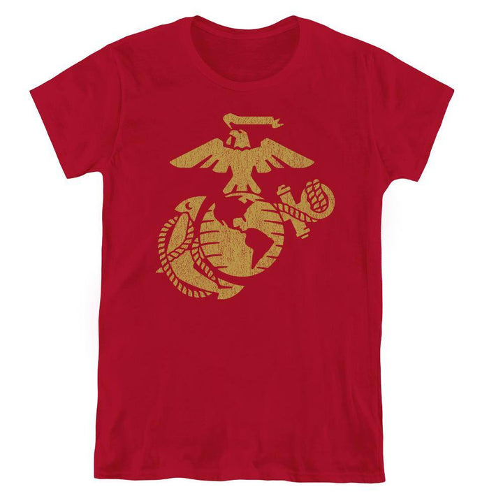 U.S. Marines Gold Emblem Women's T-Shirt - Rocker Merch™