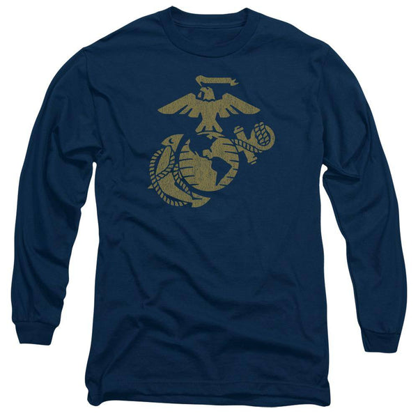 U.S. Marines Gold Emblem Long Sleeve T-Shirt - Rocker Merch™