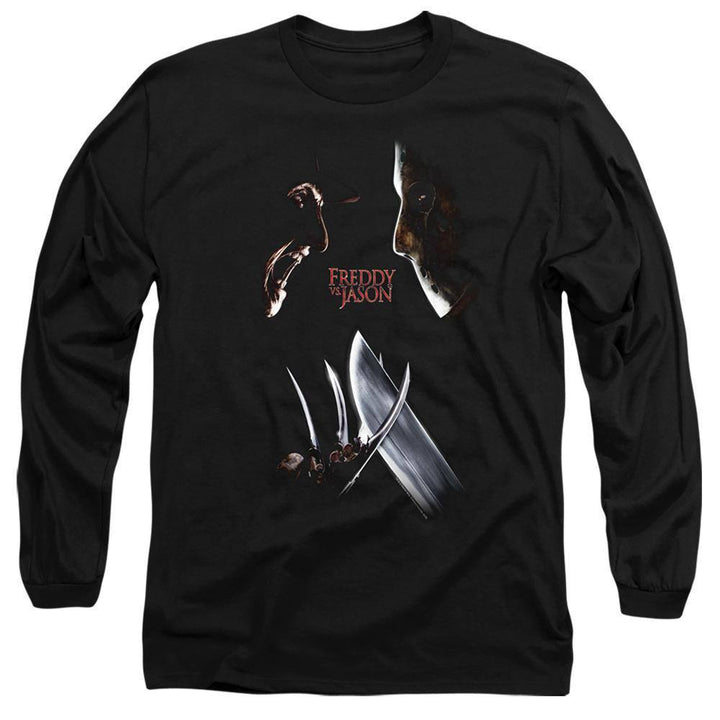 Freddy VS Jason Face Off Long Sleeve T-Shirt - Rocker Merch