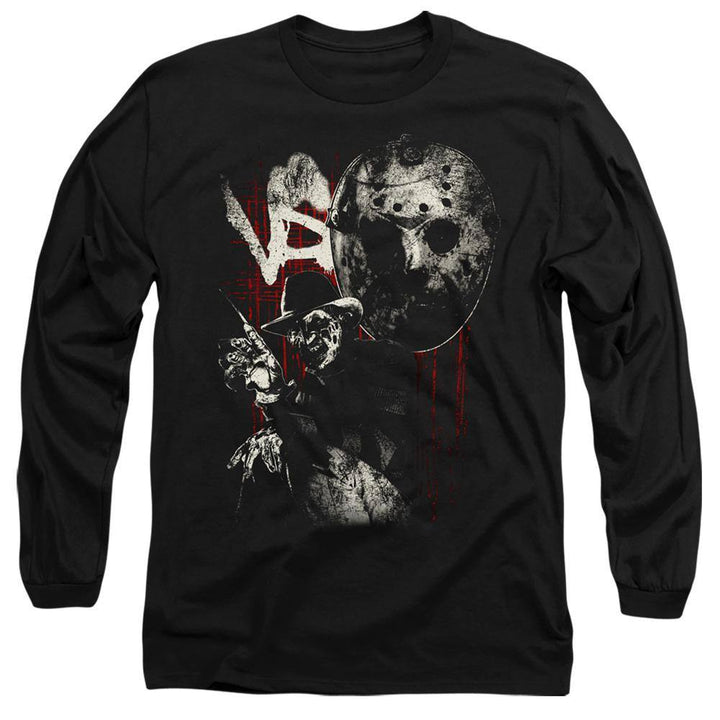 Freddy VS Jason Scratches Long Sleeve T-Shirt - Rocker Merch