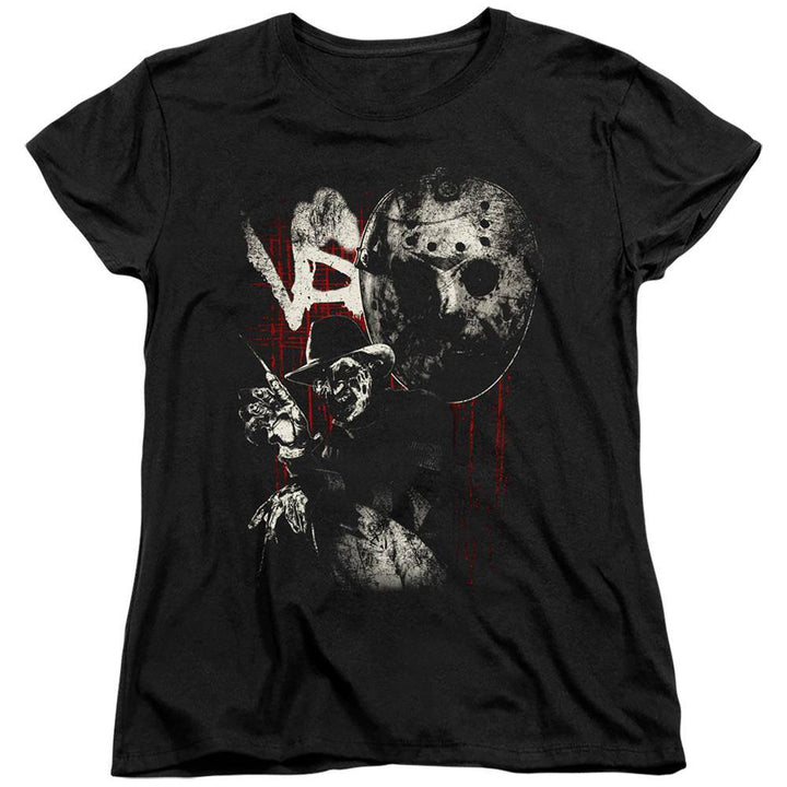 Freddy VS Jason Scratches Women's T-Shirt - Rocker Merch