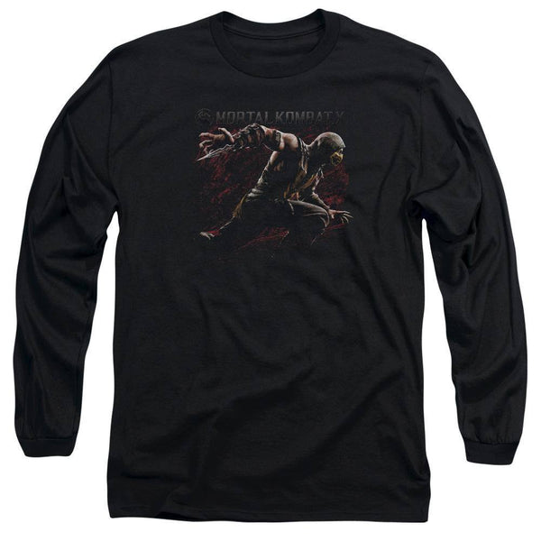 Mortal Kombat X Scorpion Lunge Long Sleeve T-Shirt - Rocker Merch