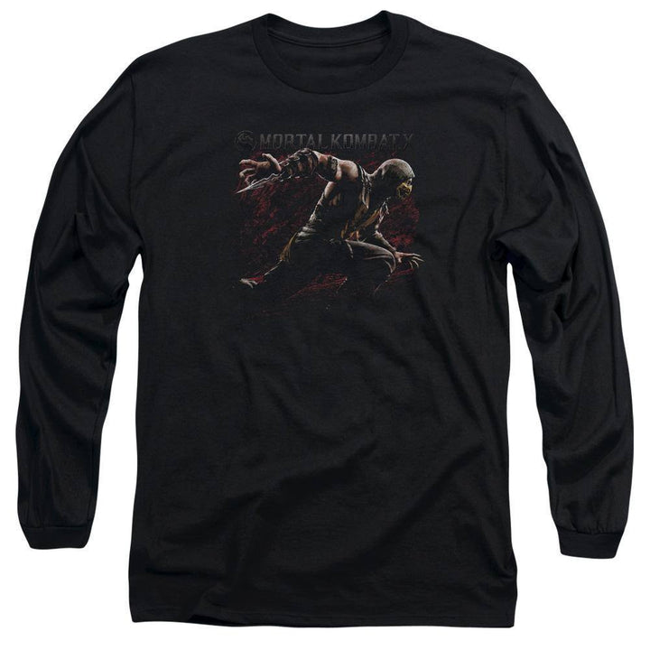 Mortal Kombat X Scorpion Lunge Long Sleeve T-Shirt - Rocker Merch