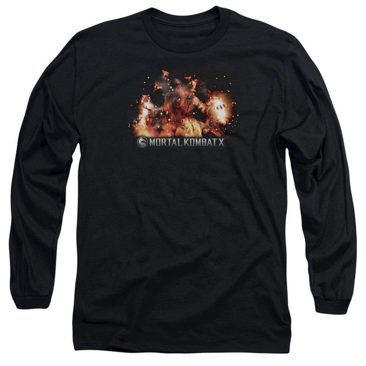 Mortal Kombat X Scorpio Flames Long Sleeve T-Shirt | Rocker Merch™
