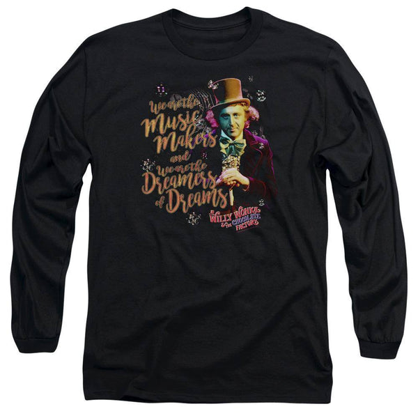 Willy Wonka Movie Music Makers Long Sleeve T-Shirt - Rocker Merch