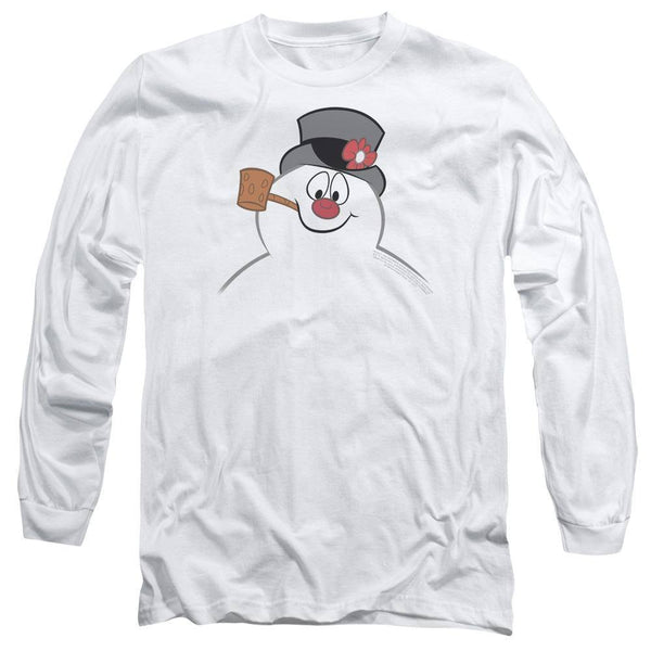 Frosty The Snowman Frosty Face Long Sleeve T-Shirt - Rocker Merch