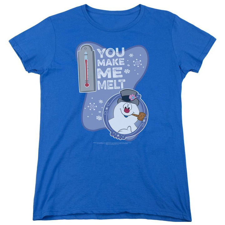 Frosty The Snowman Melt Women's T-Shirt - Rocker Merch