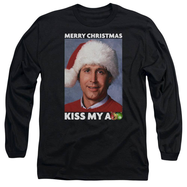 Christmas Vacation Movie Merry Kiss Long Sleeve T-Shirt - Rocker Merch