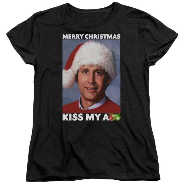 Christmas Vacation Movie Merry Kiss Women's T-Shirt - Rocker Merch
