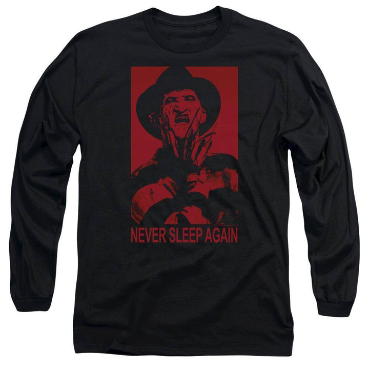 Nightmare On Elm Street Never Sleep Again Long Sleeve T-Shirt - Rocker Merch
