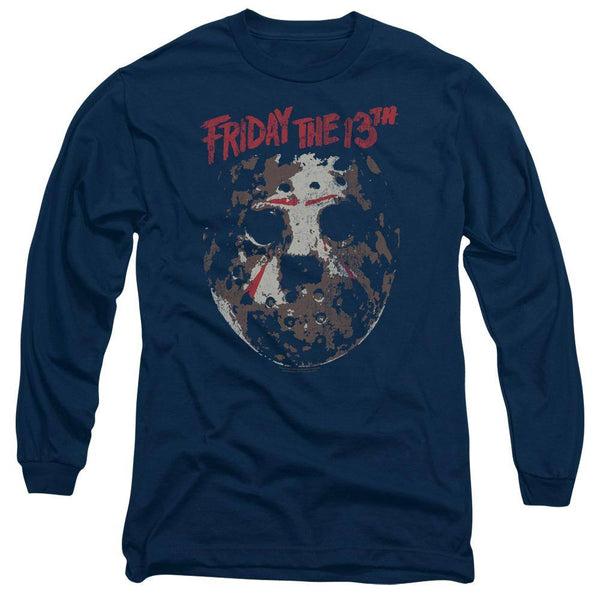 Friday The 13th Rough Mask Long Sleeve T-Shirt | Rocker Merch™