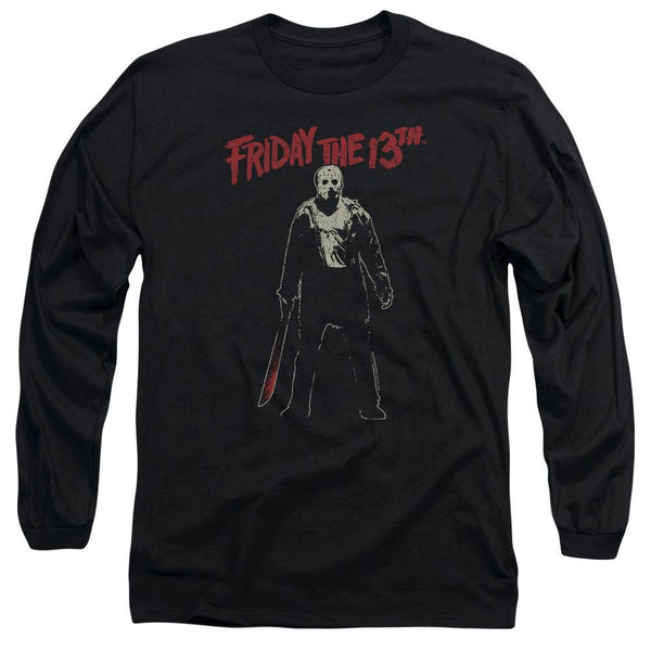 Friday The 13th Movie Jason Stance Long Sleeve T-Shirt - Rocker Merch™
