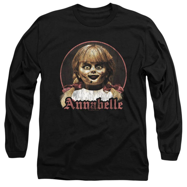 Annabelle Movie Distressed Portrait Long Sleeve T-Shirt - Rocker Merch