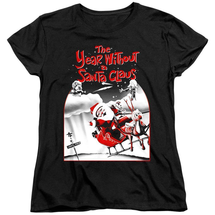 The Year Without A Santa Claus Santa Poster Women's T-Shirt - Rocker Merch